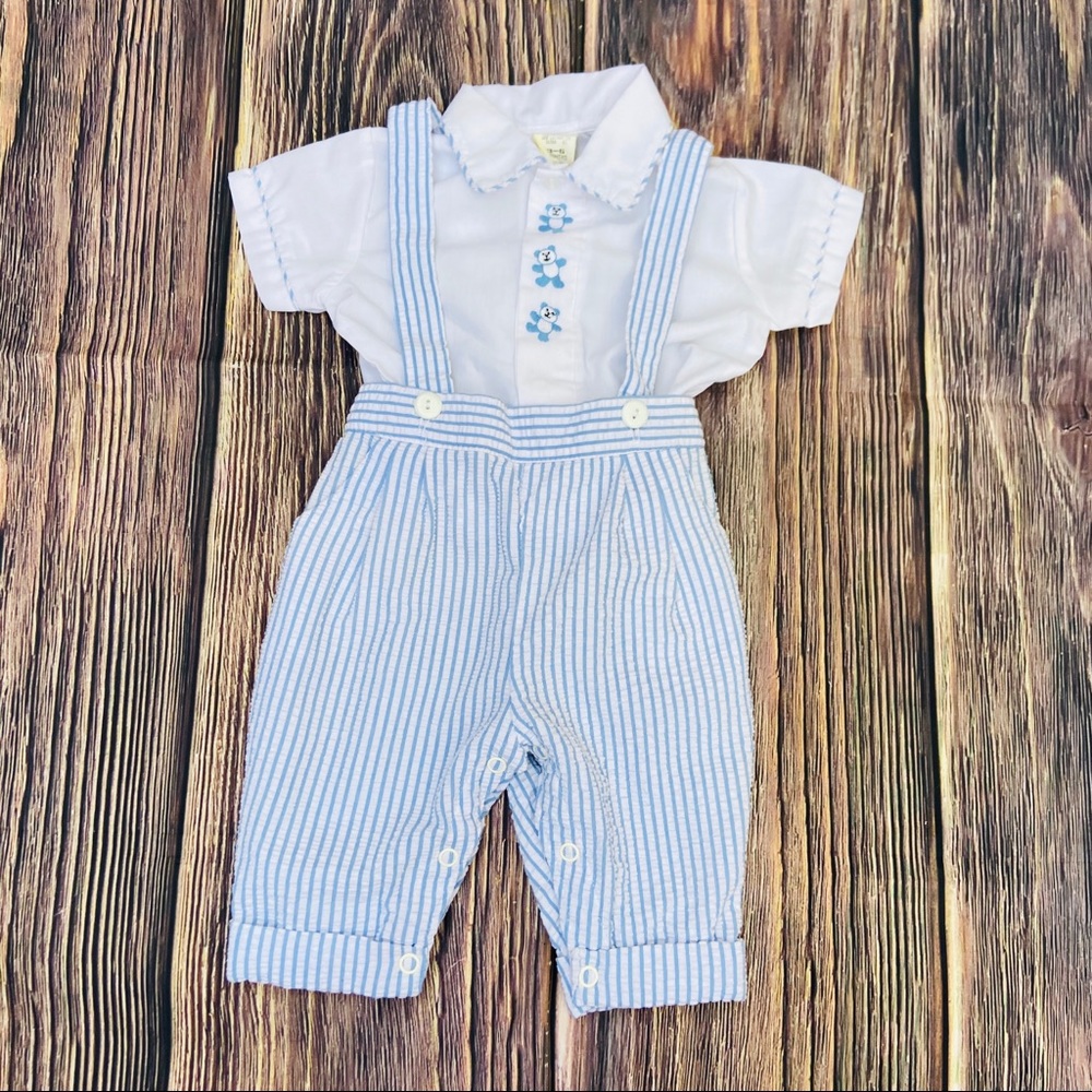 Girls Vintage overalls W/ Shirt